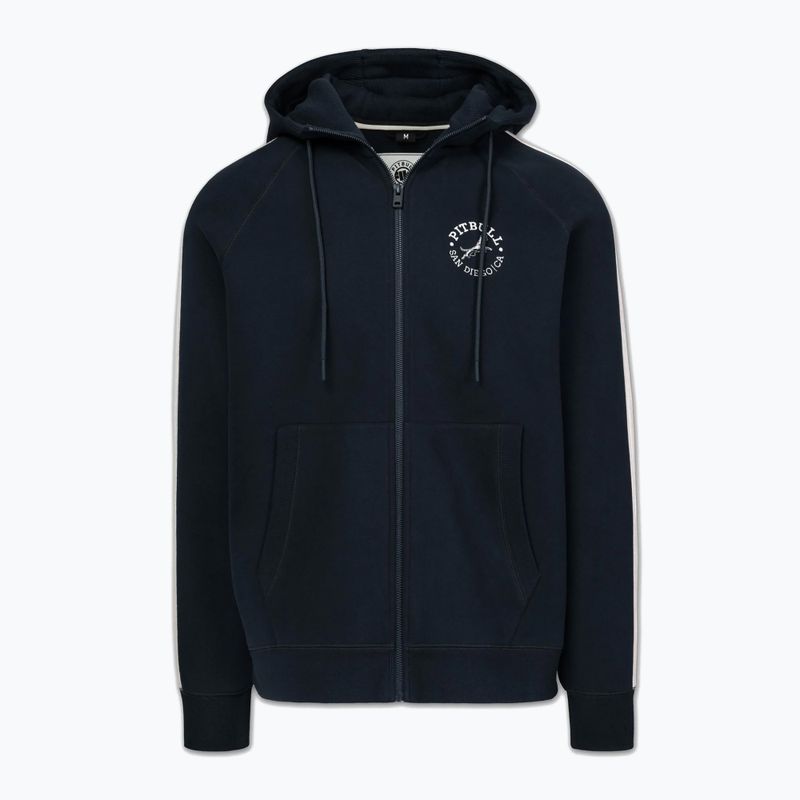 Herren Hoodie Pitbull San Diego Ca Hooded Zip dark navy/red 6