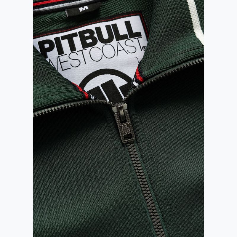 Herren-Sweatshirt Pitbull Trackjacket Tape Logo Terry Group bottle green 7