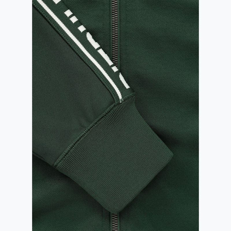 Herren-Sweatshirt Pitbull Trackjacket Tape Logo Terry Group bottle green 8