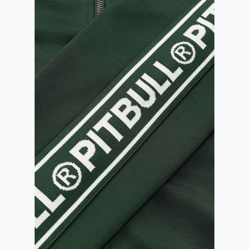 Herren-Sweatshirt Pitbull Trackjacket Tape Logo Terry Group bottle green 11