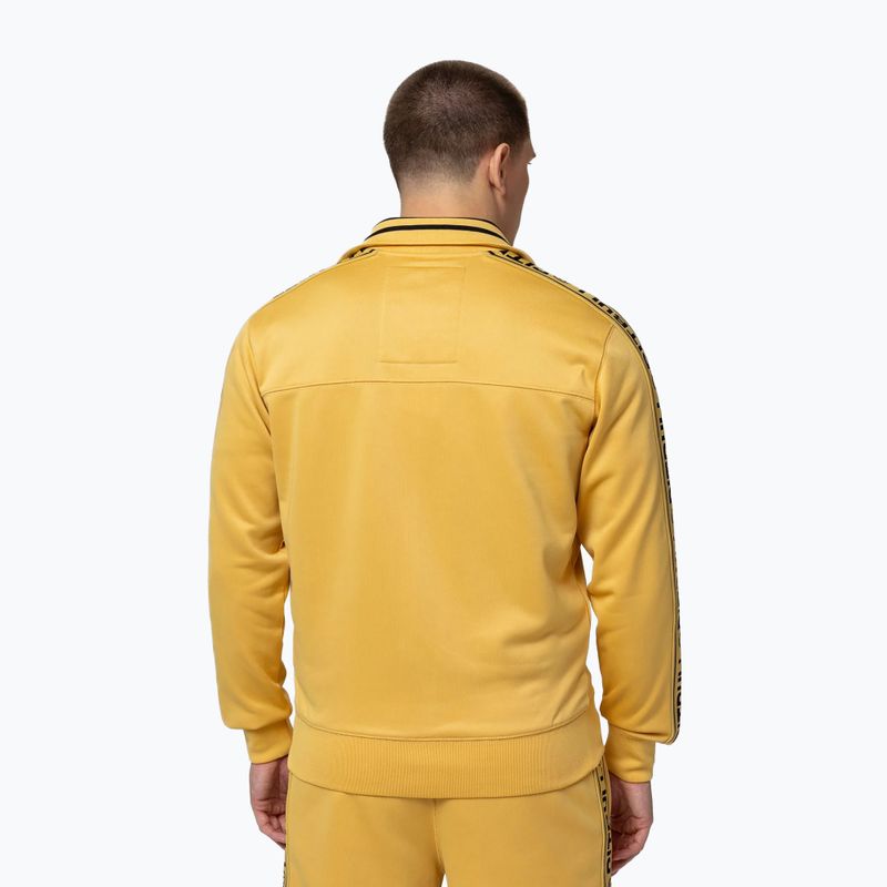 Herren Sweatshirt Pitbull Trackjacket Tape Logo Terry Group pale yellow 3