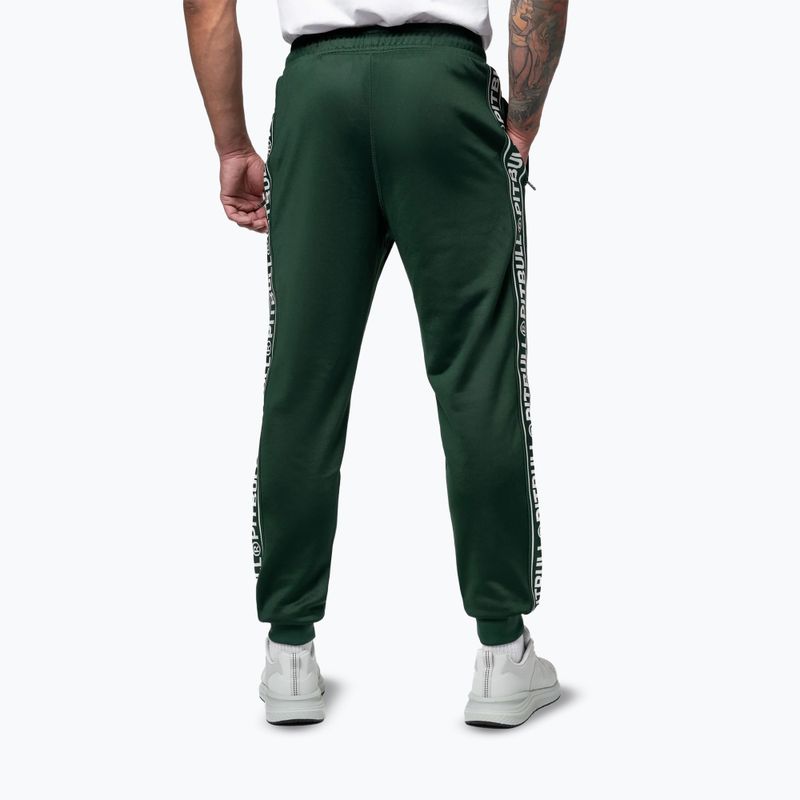Herren-Jogginghose Pitbull Trackpants Tape Logo Terry Group bottle green 3
