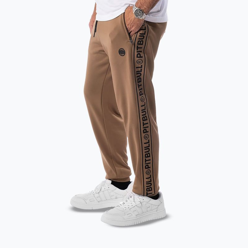 Herren-Trainingshose Pitbull Trackpants Tape Logo Terry Group coyote brown