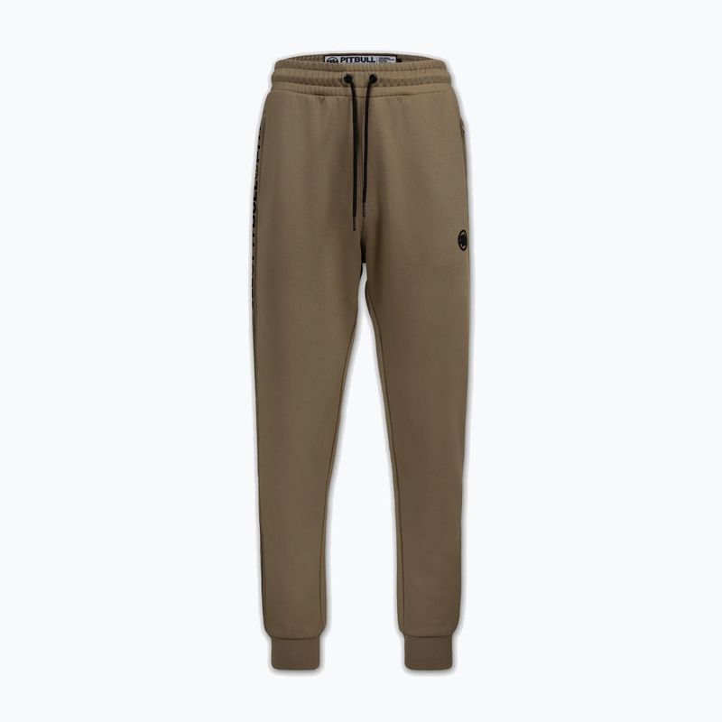 Herren-Trainingshose Pitbull Trackpants Tape Logo Terry Group coyote brown 2