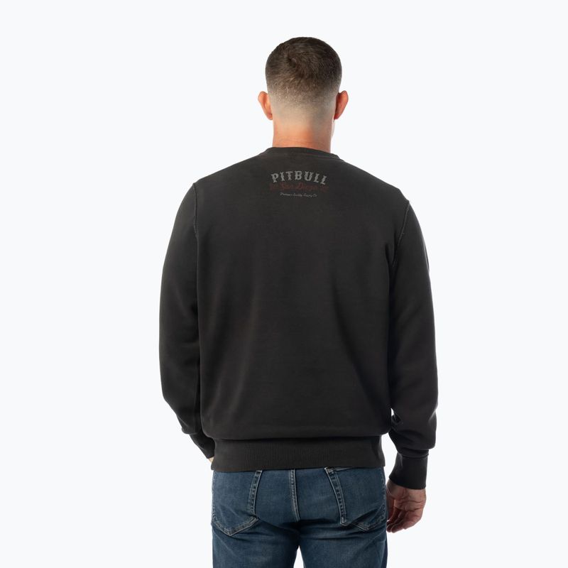 Herren Sweatshirt Pitbull Strenght & Respect Crewneck washed dark graphite 3