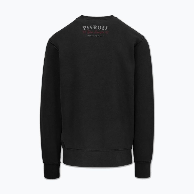 Herren Sweatshirt Pitbull Strenght & Respect Crewneck washed dark graphite 6