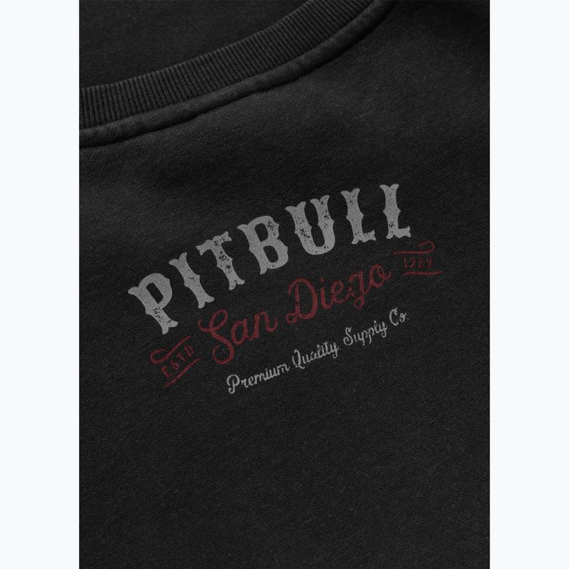 Herren Sweatshirt Pitbull Strenght & Respect Crewneck washed dark graphite 11