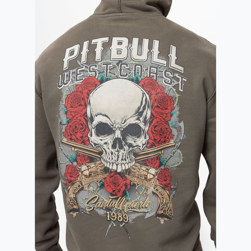 Herren Hoodie Pitbull Santa Muerte Hooded major olive 4