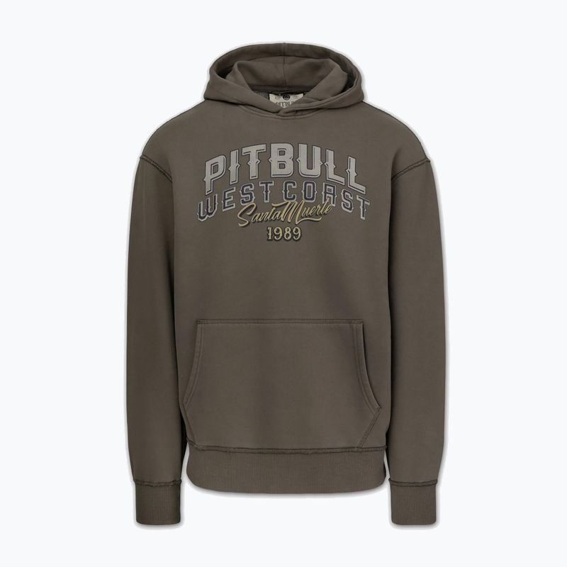 Herren Hoodie Pitbull Santa Muerte Hooded major olive 5
