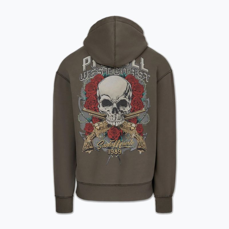 Herren Hoodie Pitbull Santa Muerte Hooded major olive 6
