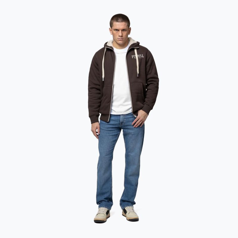 Herren Hoodie Pitbull Ruffin Detroit Hooded Zip dark chocolate 2