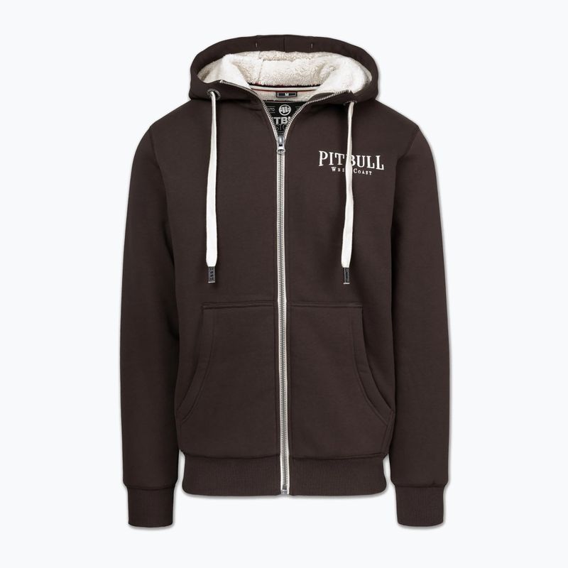 Herren Hoodie Pitbull Ruffin Detroit Hooded Zip dark chocolate 5