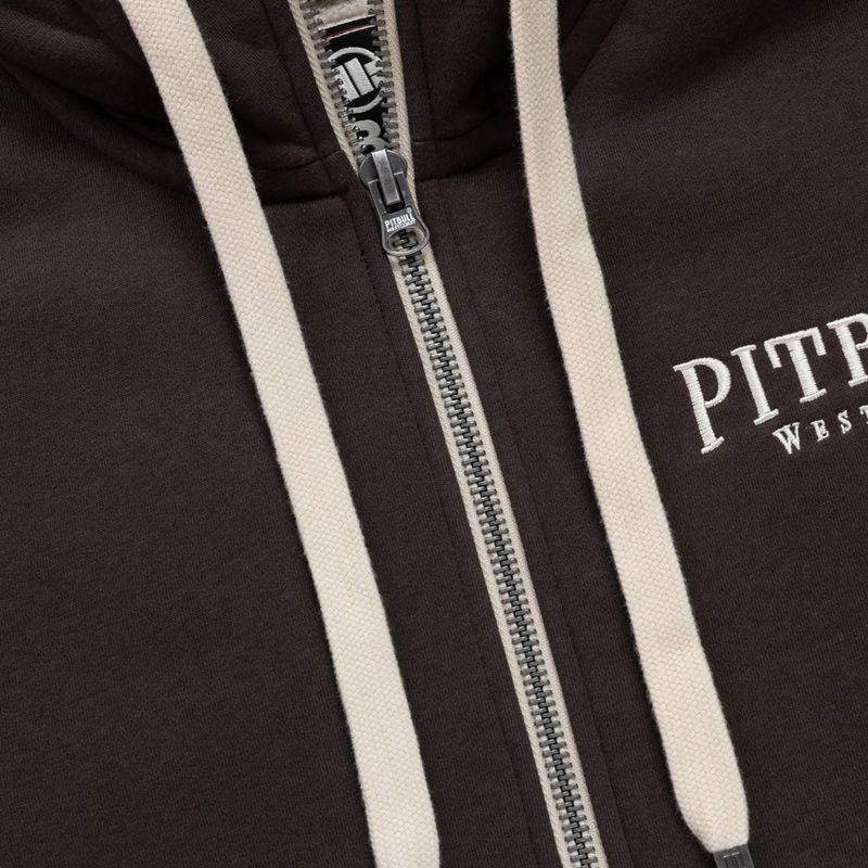 Herren Hoodie Pitbull Ruffin Detroit Hooded Zip dark chocolate 7