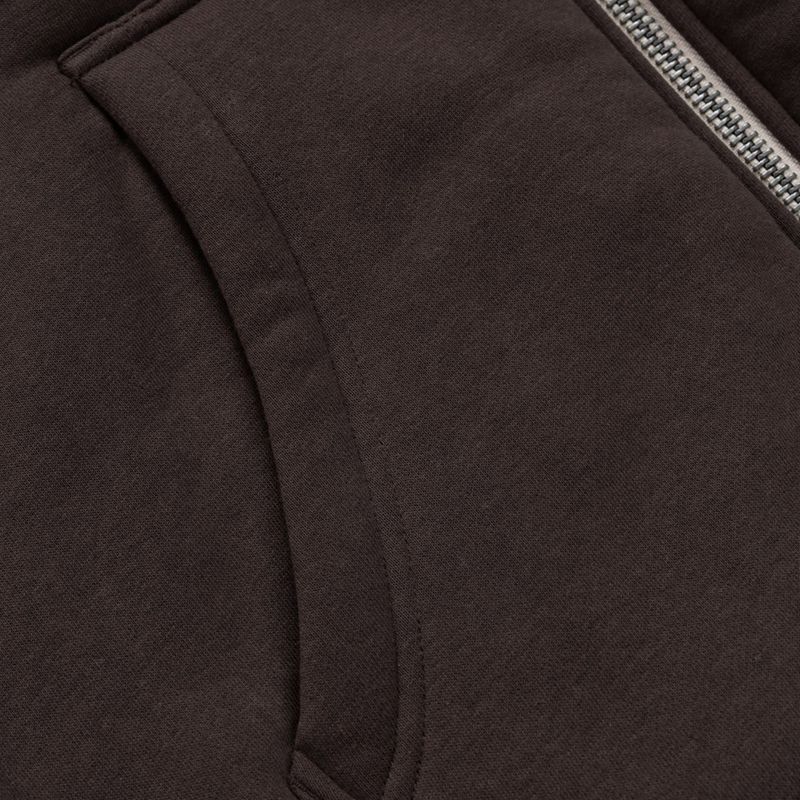 Herren Hoodie Pitbull Ruffin Detroit Hooded Zip dark chocolate 11