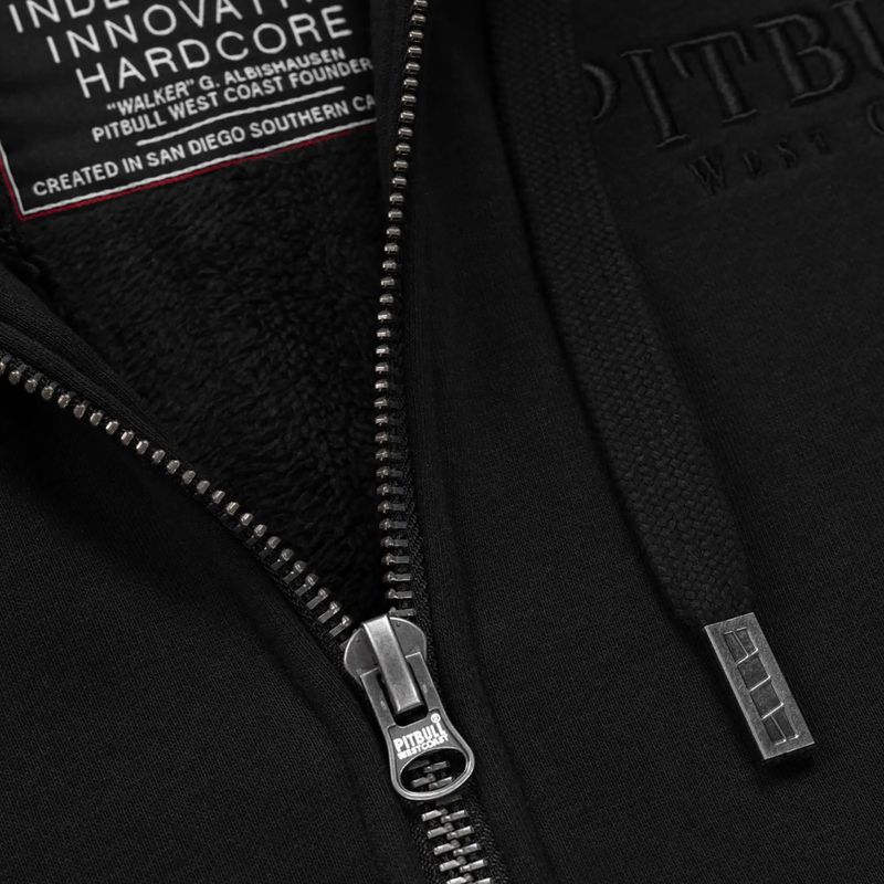 Herren Hoodie Pitbull Ruffin Detroit Hooded Zip black/black 9