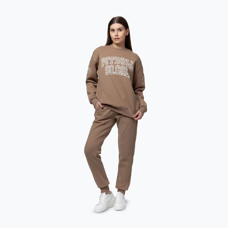 Damen-Sweatshirt Pitbull Crewneck Fiora chocolate mousse 2