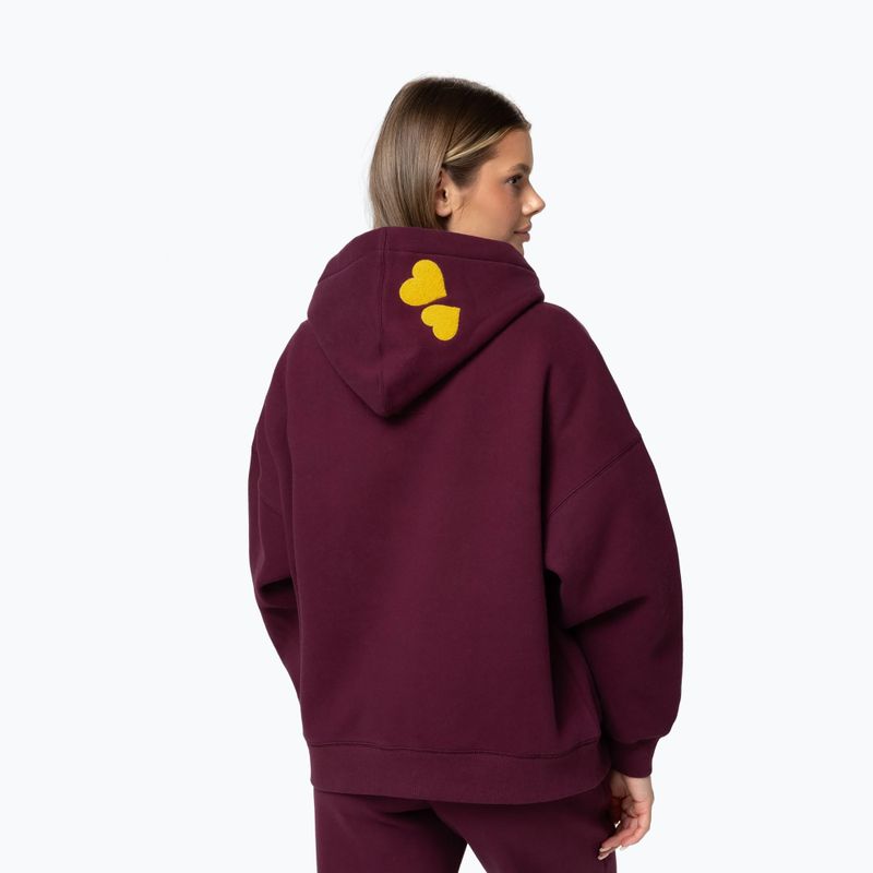 Damen Hoodie Pitbull San Diego Hooded grape wine 3