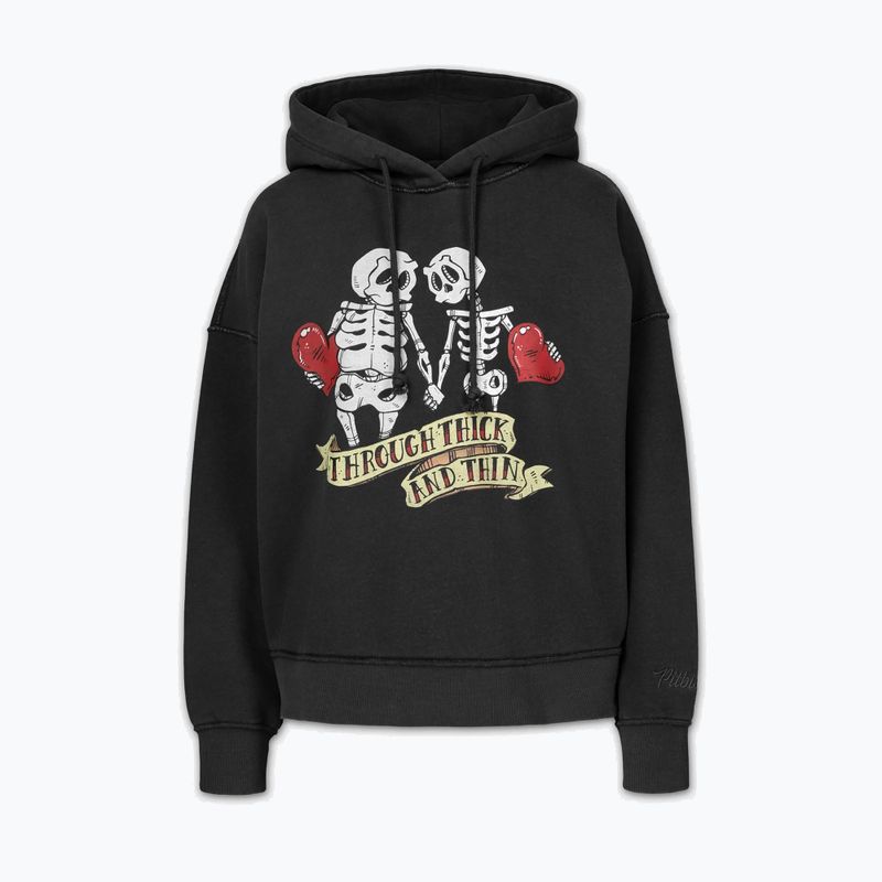 Damen-Hoodie Pitbull Thick & Thin Hooded dark graphite 4