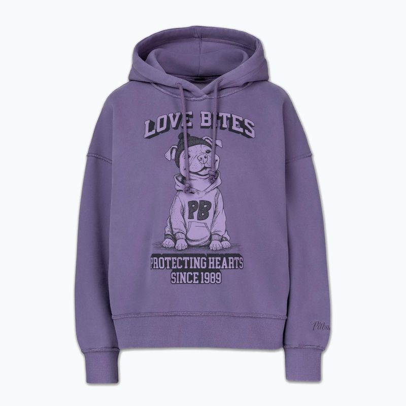 Damen Hoodie Pitbull Love Bites Hodded dusty grape 4