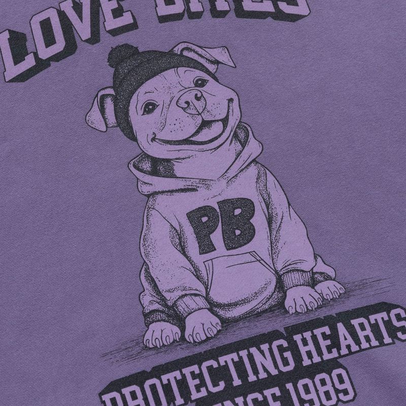 Damen Hoodie Pitbull Love Bites Hodded dusty grape 7
