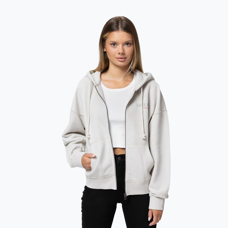 Damen Zip-Hoodie Pitbull Santa Muerte Hooded Zip white stone 4