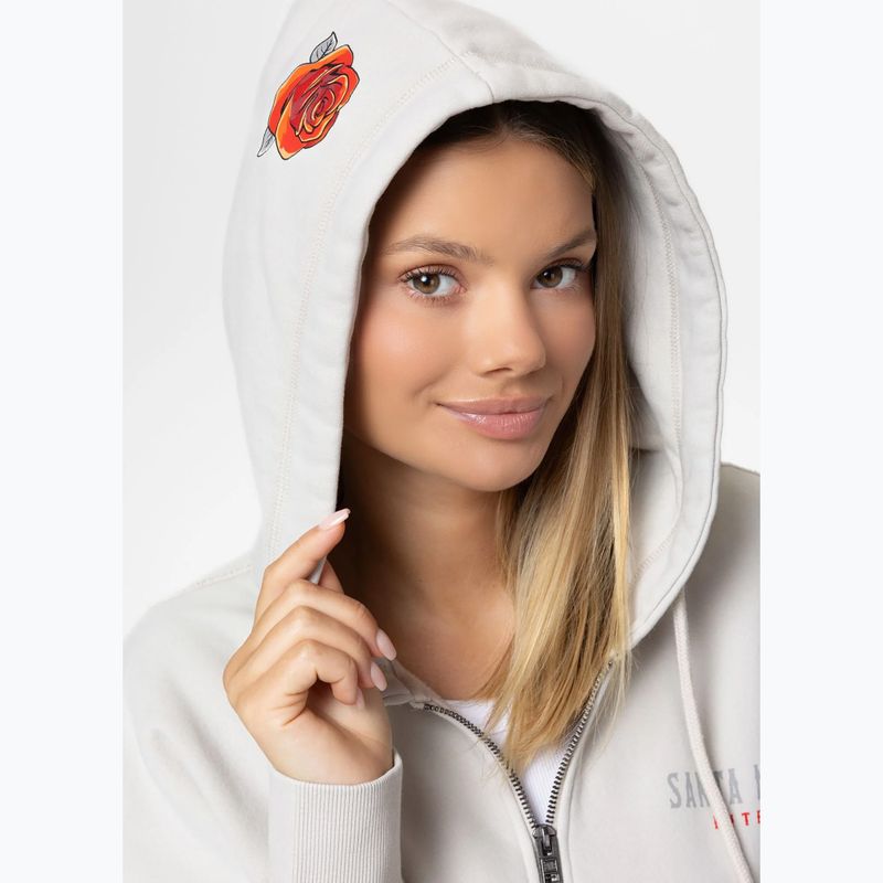Damen Zip-Hoodie Pitbull Santa Muerte Hooded Zip white stone 6