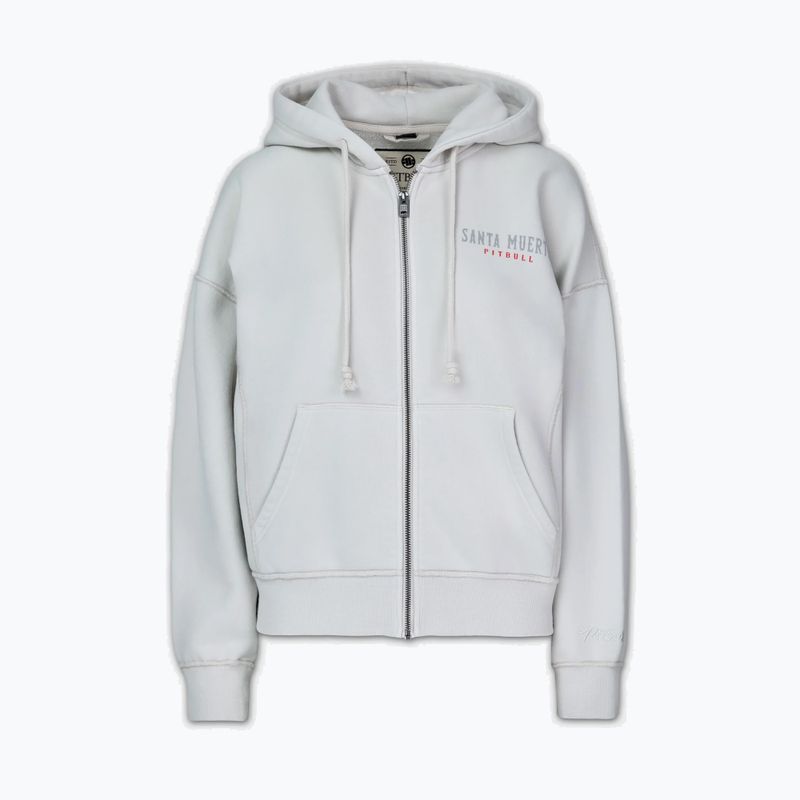 Damen Zip-Hoodie Pitbull Santa Muerte Hooded Zip white stone 8