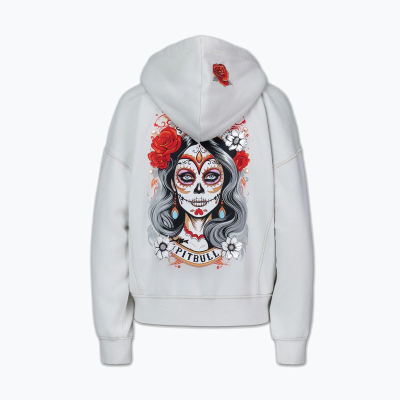 Damen Zip-Hoodie Pitbull Santa Muerte Hooded Zip white stone 9