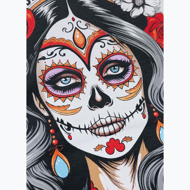 Damen Zip-Hoodie Pitbull Santa Muerte Hooded Zip white stone 16