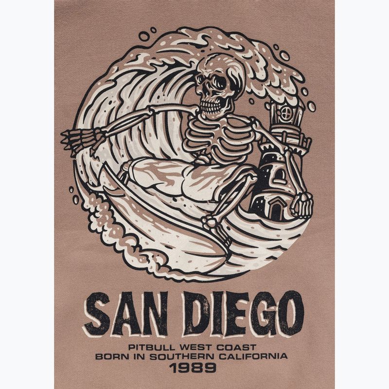 Damen-Hoodie Pitbull Skull Surf Hooded Zip chocolate mousse 11