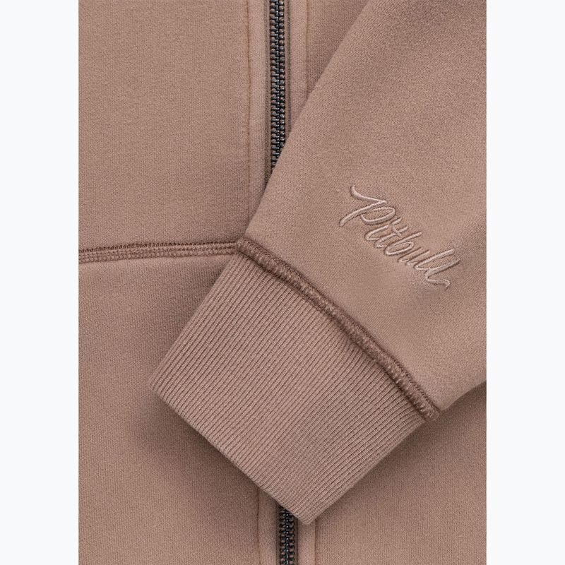 Damen-Hoodie Pitbull Skull Surf Hooded Zip chocolate mousse 12