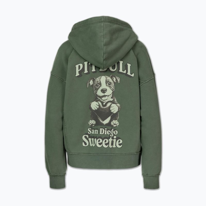 Damen-Hoodie Pitbull Sweetie Hooded Zip sage green 7