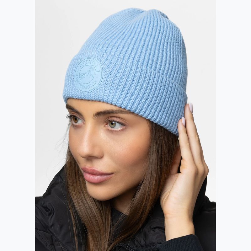 Wintermütze Pitbull Beanie San Diego Ca light blue 4