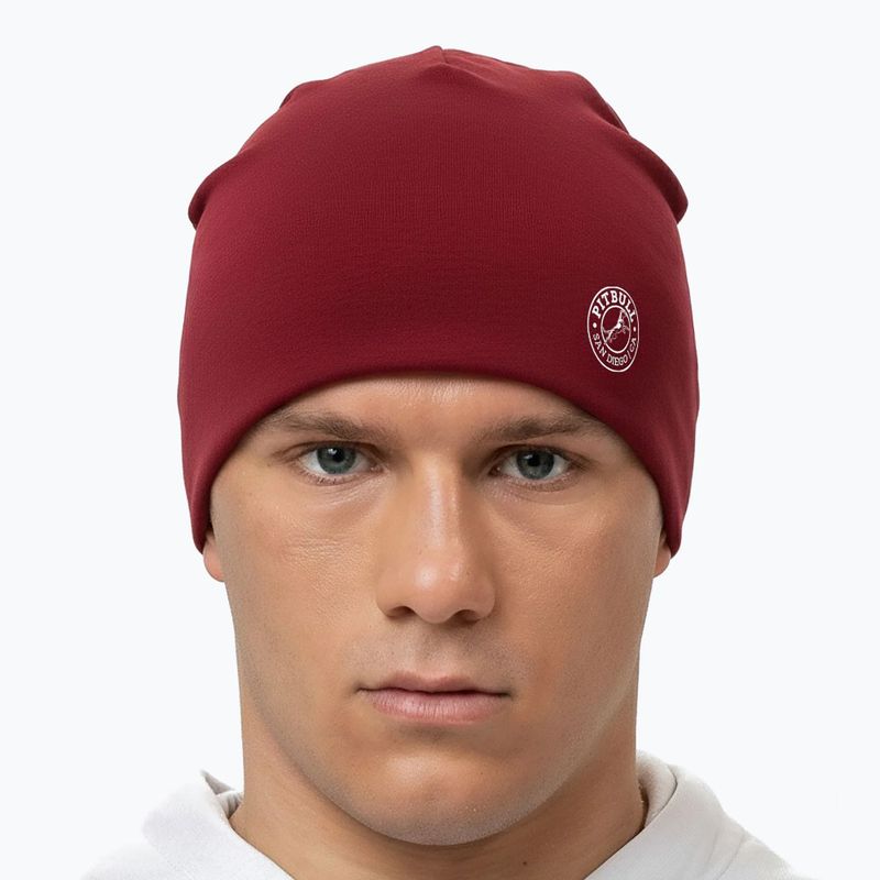 Wintermütze Pitbull San Diego Ca Beanie burgundy 3