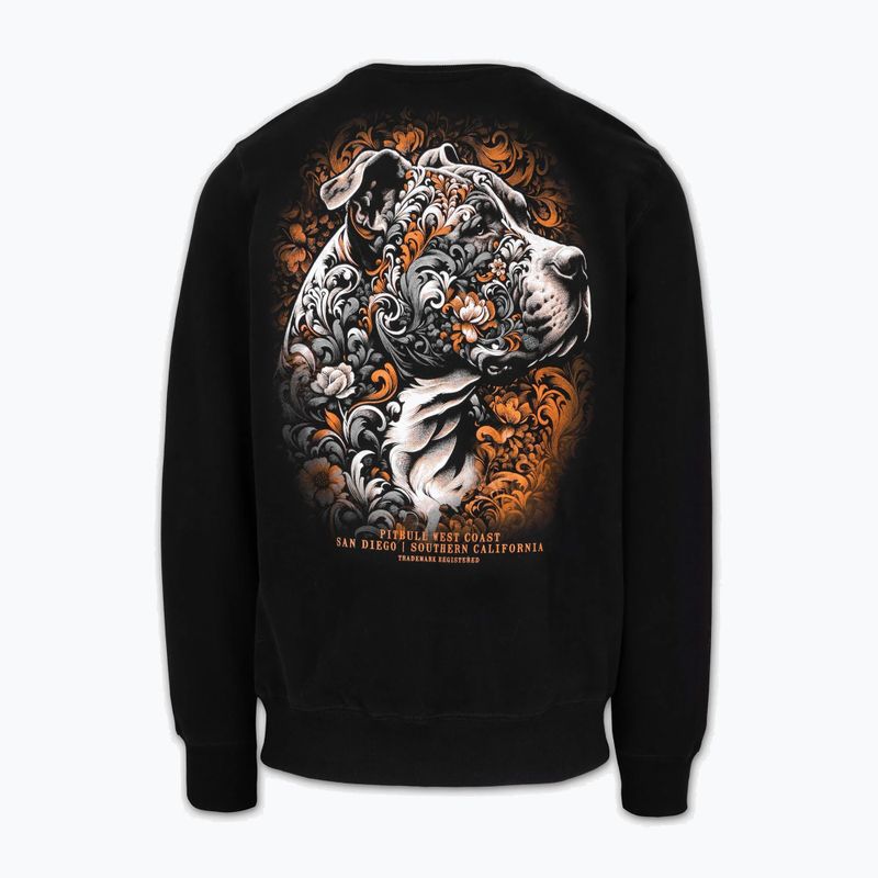 Herren Sweatshirt Pitbull Crewneck Tattoo black 2