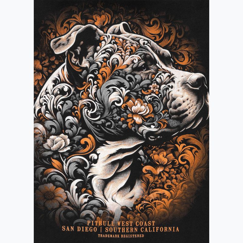 Herren Hoodie Pitbull Tattoo Hooded black 5