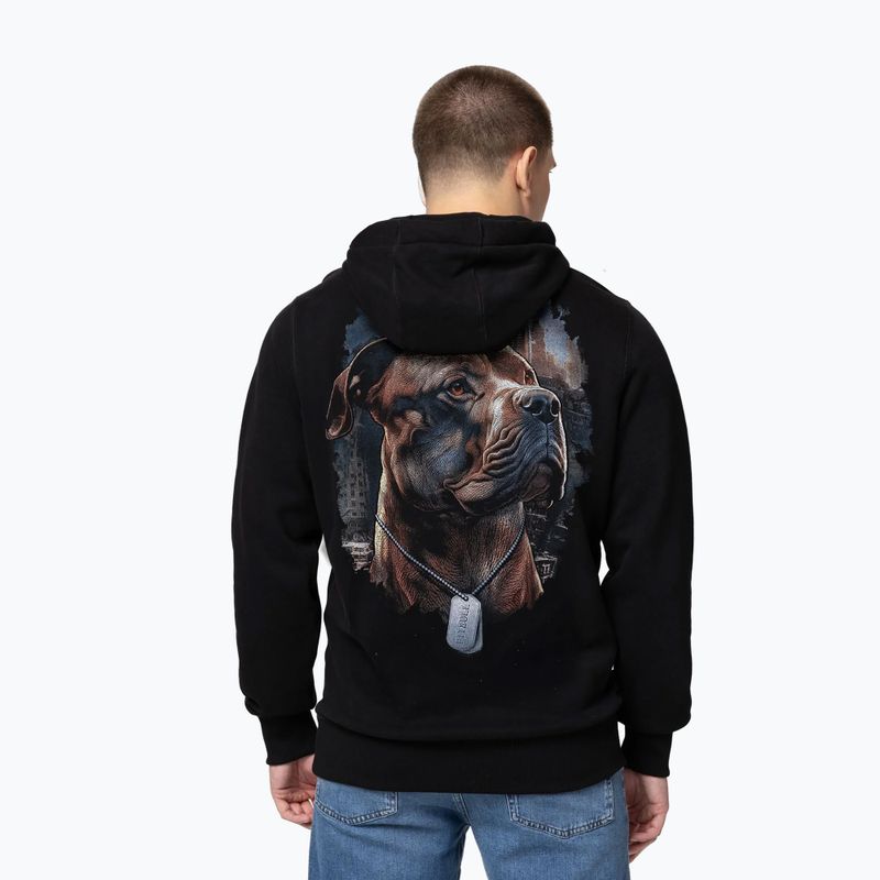 Herren Hoodie Pitbull Hero Hooded black 2