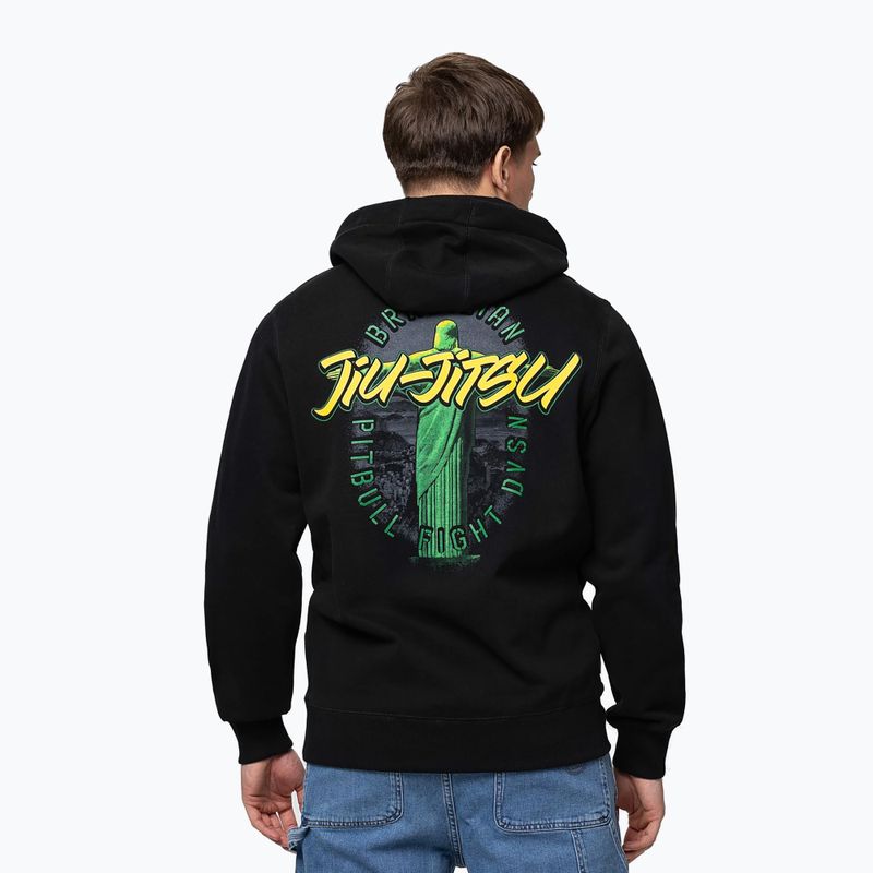 Herren Hoodie Pitbull Bjj Fight Dvsn Hooded black 3