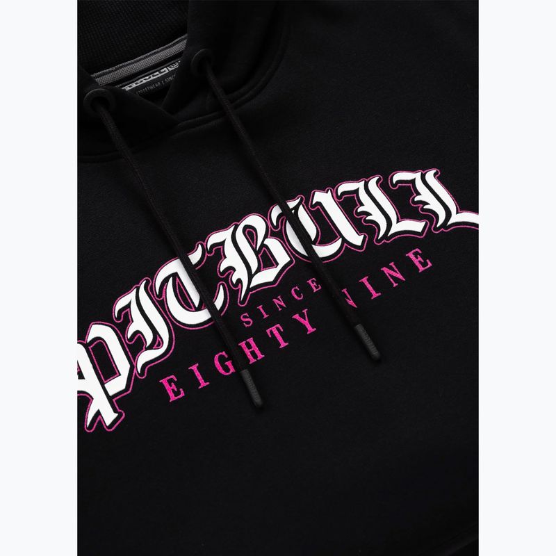 Damen Hoodie Pitbull Tattoo Hooded black 7