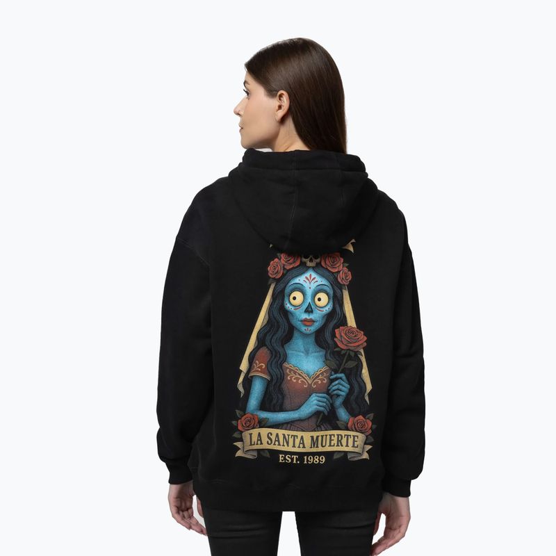 Damen-Hoodie Pitbull La Santa Muerte Hooded black 3