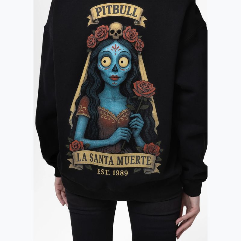 Damen-Hoodie Pitbull La Santa Muerte Hooded black 4