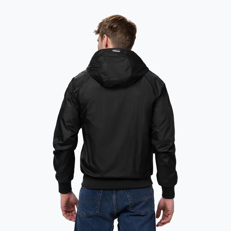 Herrenjacke Pitbull Athletic Logo Nylon Hooded black 3