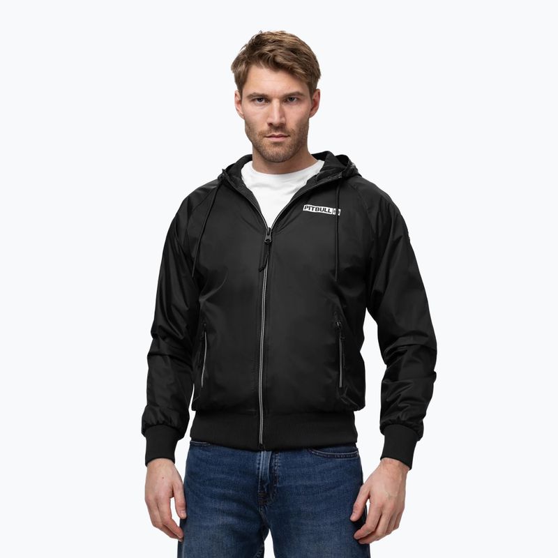 Herrenjacke Pitbull Athletic Logo Nylon Hooded black 4