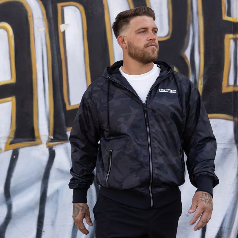 Herrenjacke Pitbull Athletic Logo Nylon Hooded black 14