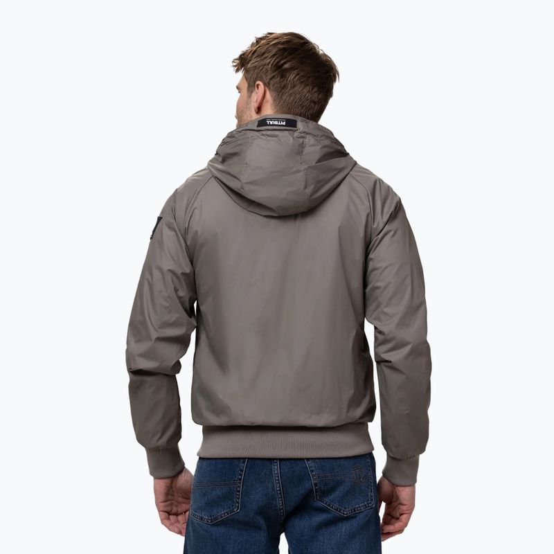 Herrenjacke Pitbull Athletic Logo Nylon Hooded taupe 3