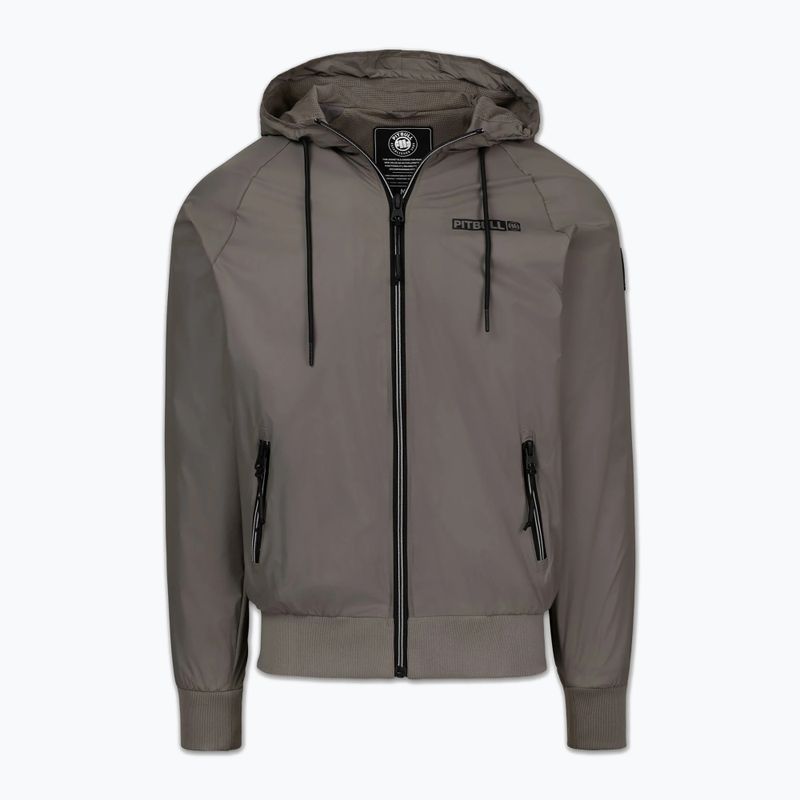 Herrenjacke Pitbull Athletic Logo Nylon Hooded taupe 5