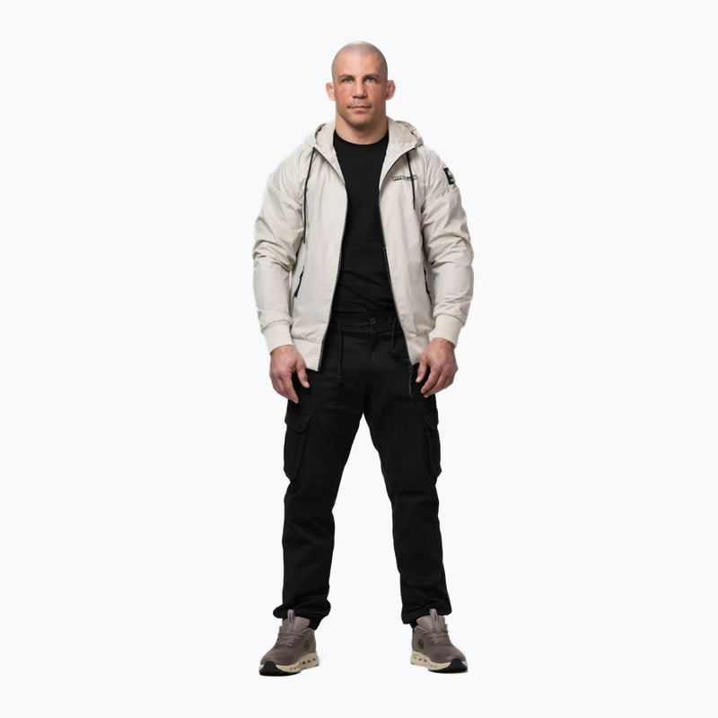 Herrenjacke Pitbull Athletic Logo Nylon Hooded light sand 2