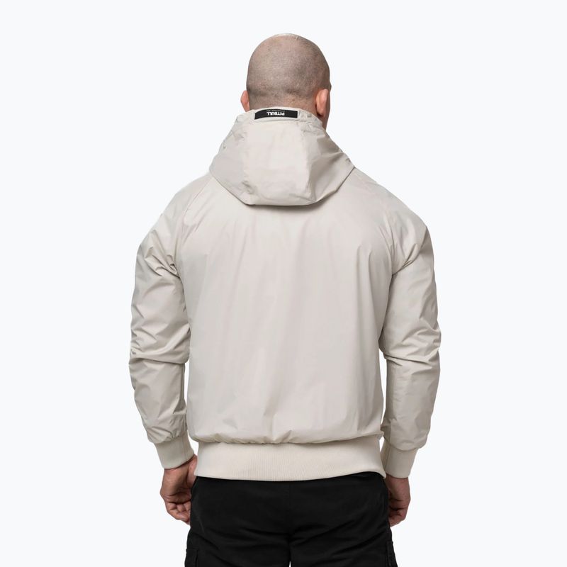 Herrenjacke Pitbull Athletic Logo Nylon Hooded light sand 3