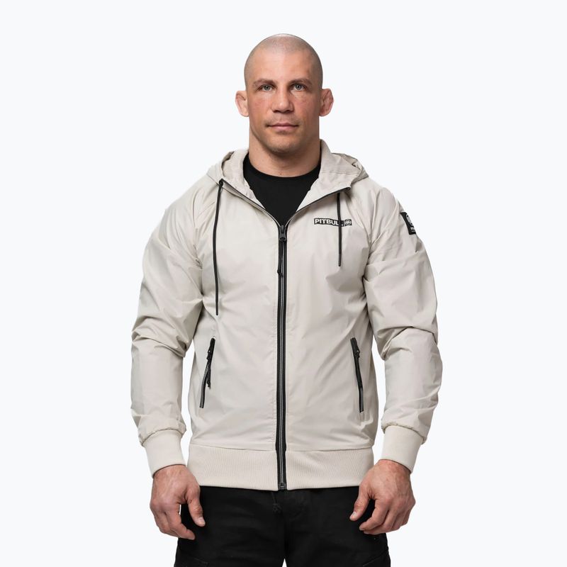Herrenjacke Pitbull Athletic Logo Nylon Hooded light sand 4