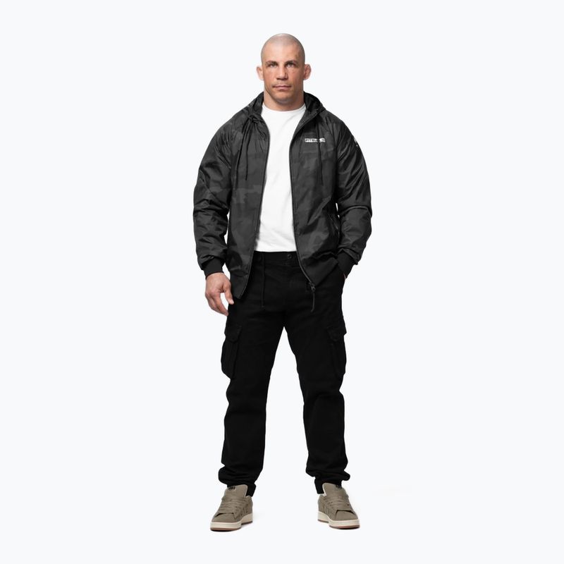 Herrenjacke Pitbull Athletic Logo Nylon Hooded black 2